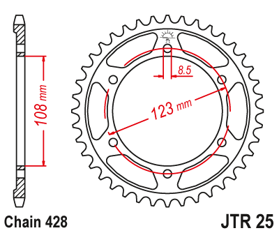JT SPROCKETS JTR25.60 (460660jt)